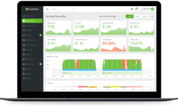 A screenshot of TimeTrackerX time tracker software for desktops